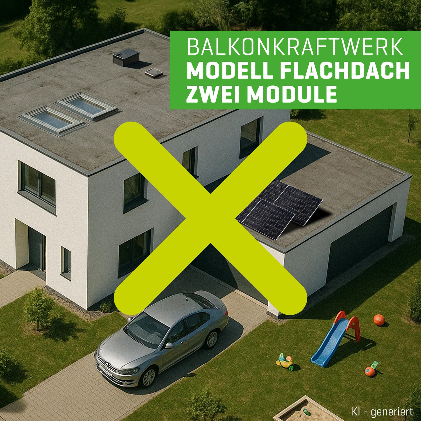 Flachdach – 2 Module