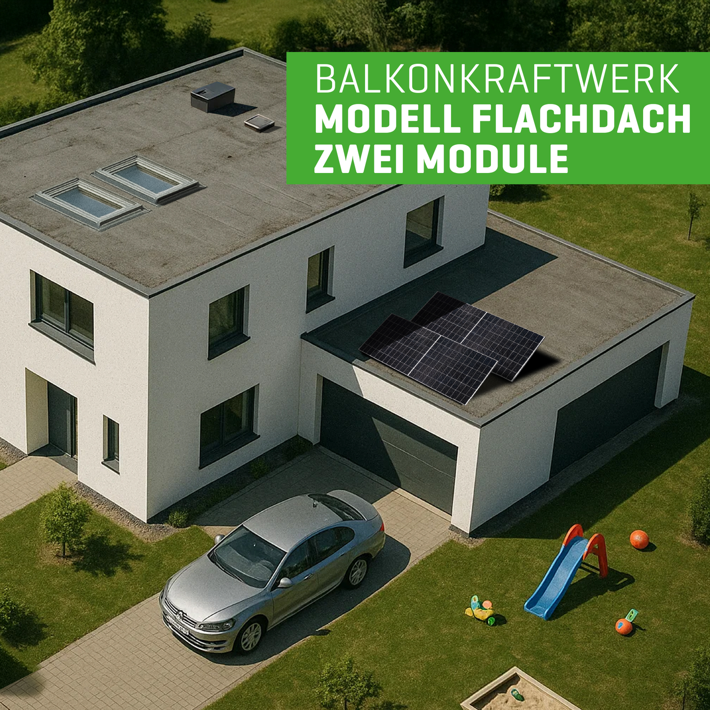 Flachdach – 2 Module