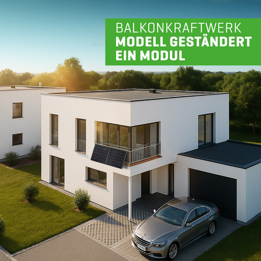 Balkonkraftwerk – geständert – 1 Modul