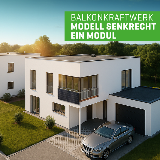 Balkonkraftwerk – senkrecht – 1 Modul