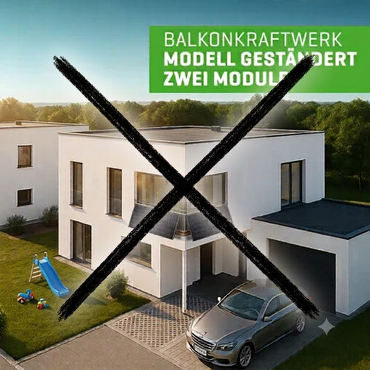 Balkonkraftwerk – 2 Module – geständert